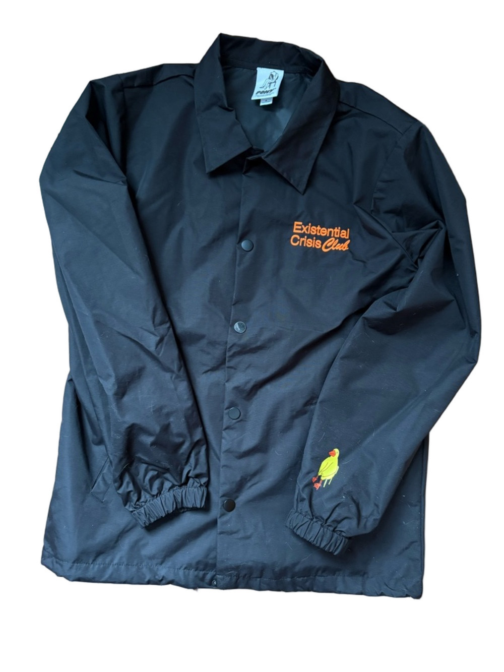 Pony Black Jacket with White Logo Tag